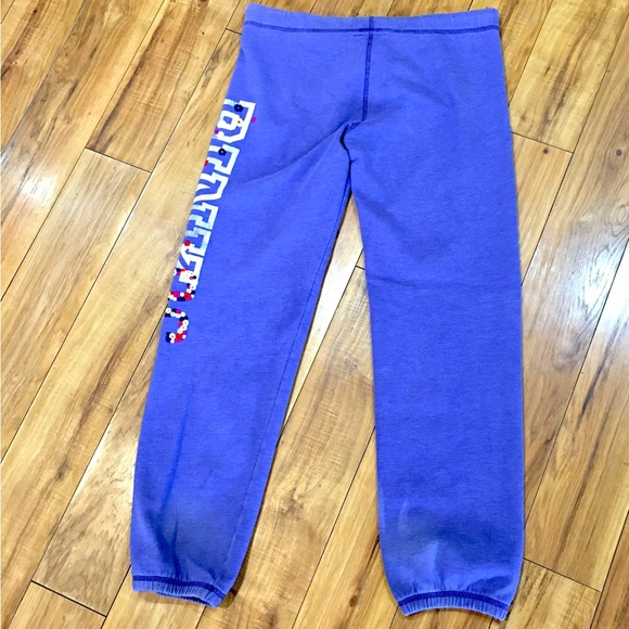 Victoria Secret Pink floral flower purple logo sweats sweatpants joggers… - Picture 3 of 16